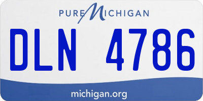 MI license plate DLN4786