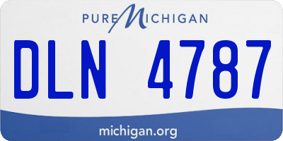 MI license plate DLN4787