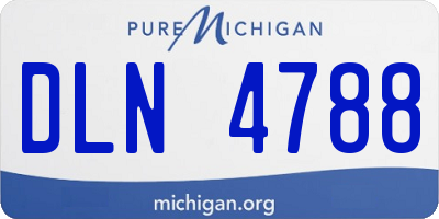 MI license plate DLN4788