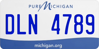 MI license plate DLN4789