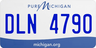 MI license plate DLN4790
