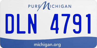 MI license plate DLN4791