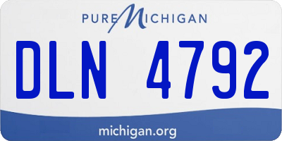 MI license plate DLN4792