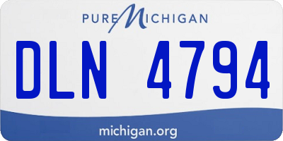 MI license plate DLN4794