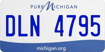 MI license plate DLN4795