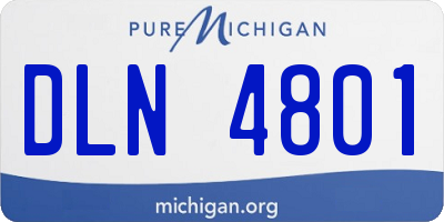 MI license plate DLN4801