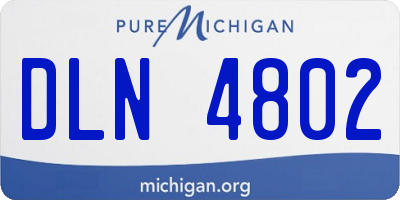 MI license plate DLN4802