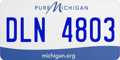MI license plate DLN4803