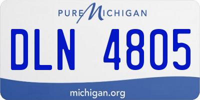 MI license plate DLN4805