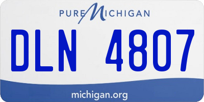 MI license plate DLN4807