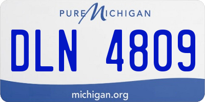 MI license plate DLN4809