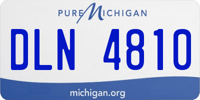 MI license plate DLN4810