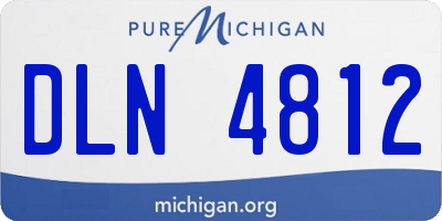 MI license plate DLN4812