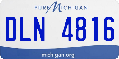 MI license plate DLN4816