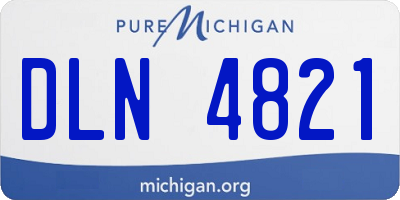 MI license plate DLN4821