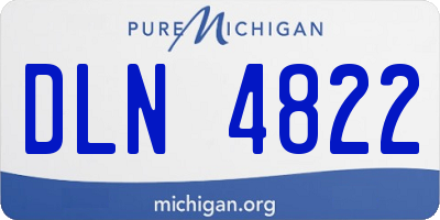 MI license plate DLN4822