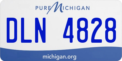 MI license plate DLN4828