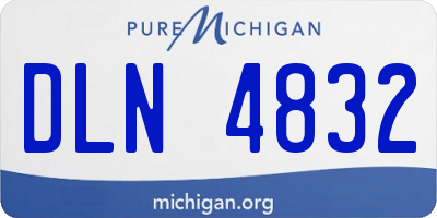 MI license plate DLN4832
