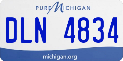 MI license plate DLN4834