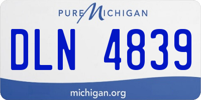 MI license plate DLN4839