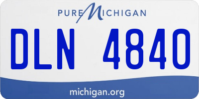MI license plate DLN4840