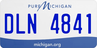 MI license plate DLN4841