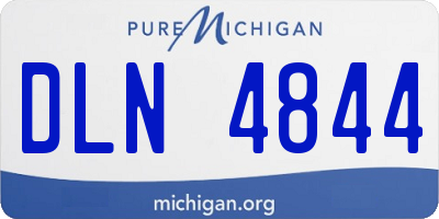 MI license plate DLN4844