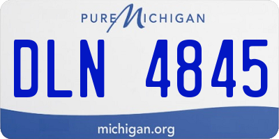 MI license plate DLN4845