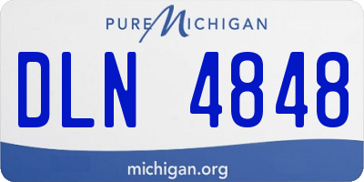 MI license plate DLN4848