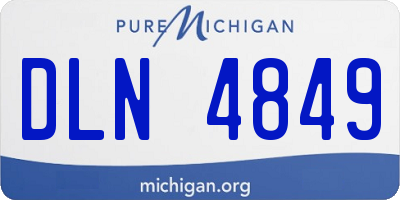 MI license plate DLN4849