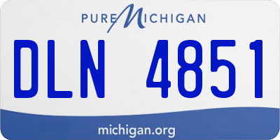 MI license plate DLN4851