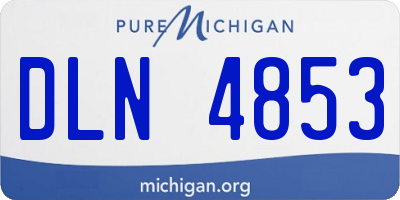 MI license plate DLN4853