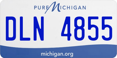 MI license plate DLN4855