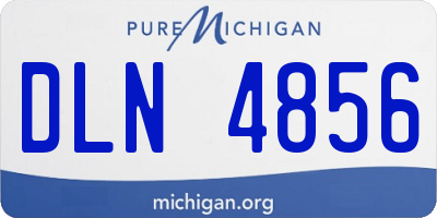 MI license plate DLN4856