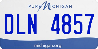 MI license plate DLN4857
