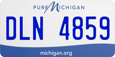 MI license plate DLN4859