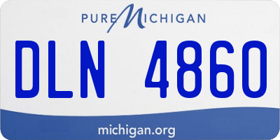 MI license plate DLN4860