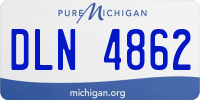 MI license plate DLN4862