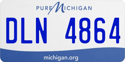 MI license plate DLN4864