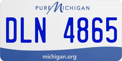 MI license plate DLN4865