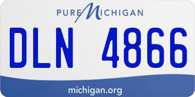 MI license plate DLN4866