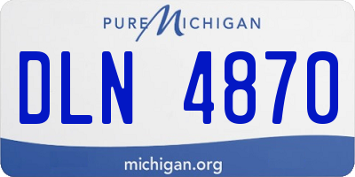 MI license plate DLN4870