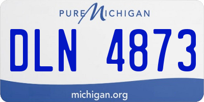 MI license plate DLN4873