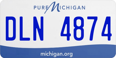 MI license plate DLN4874