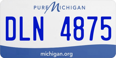 MI license plate DLN4875