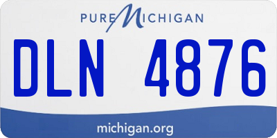 MI license plate DLN4876
