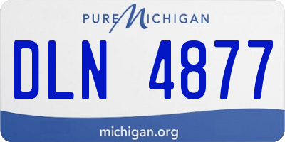 MI license plate DLN4877
