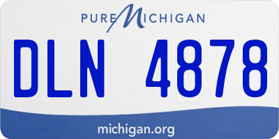 MI license plate DLN4878