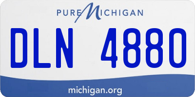 MI license plate DLN4880