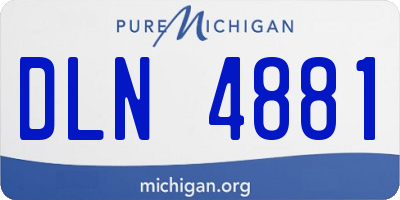 MI license plate DLN4881